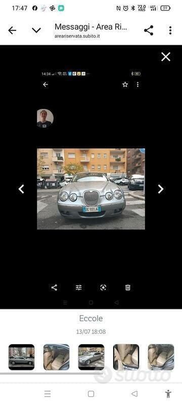 Usata Jaguar S-Type S 207 CV (152 kW) 2007 Grigio Berlina