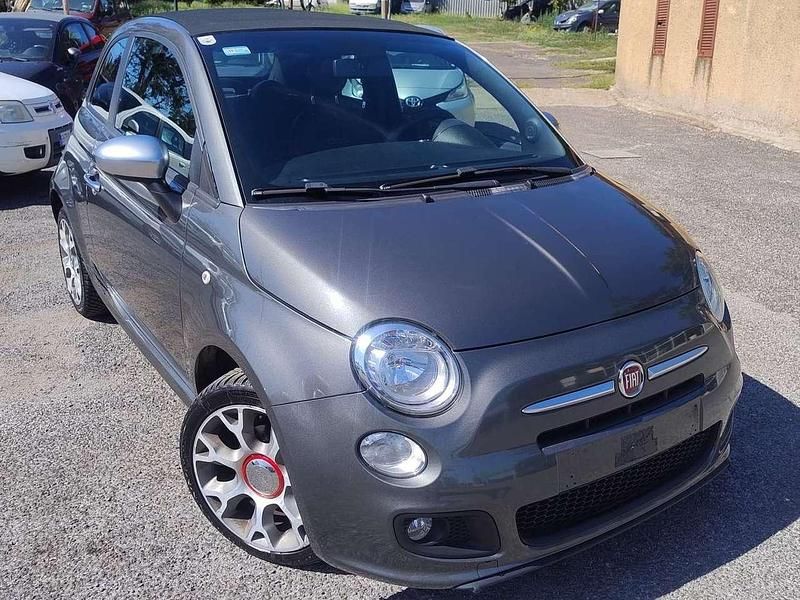 Grigio Usata 2014 Fiat 500C Lounge Cabrio | 8490 € (Buon prezzo) - Immagine 1/4