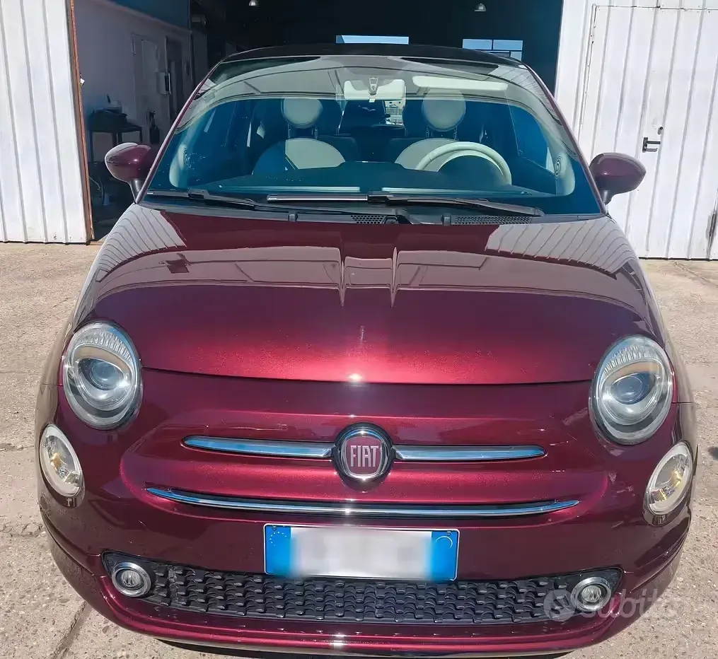 Usata Fiat 500C Lounge 95 CV (69 kW) 2018 Rosso Cabrio