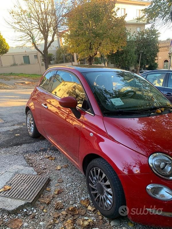 Usata Fiat 500 Lounge 105 CV (77 kW) 2018 Rosso Berlina