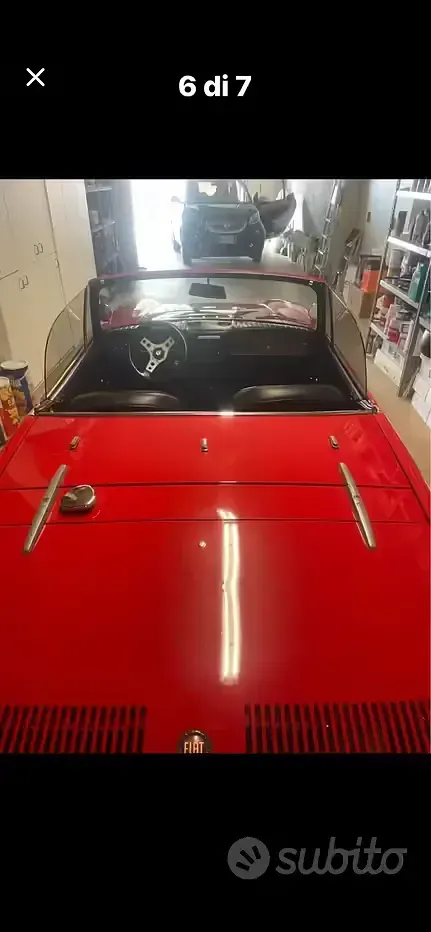 Usata Fiat 850 1960 Rosso Cabrio