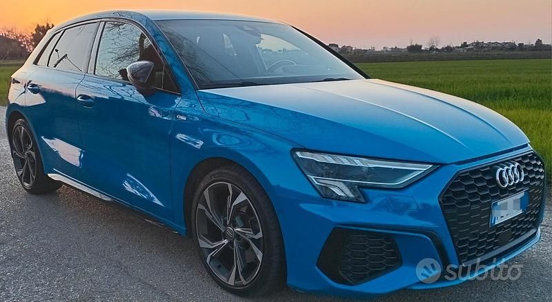 Usata Audi A3 S-Line 150 CV (110 kW) 2020 Blu Berlina