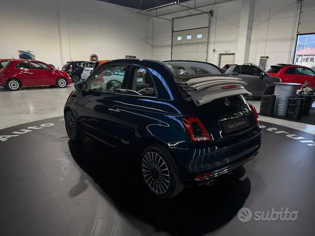 Usata Fiat 500C 69 CV (50 kW) 2017 Blu Cabrio