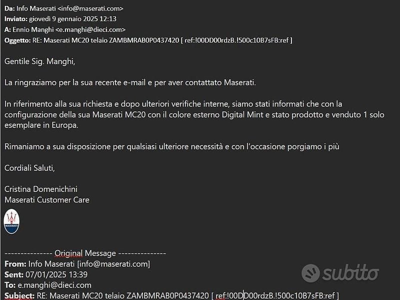 Usata Maserati MC20 630 CV (463 kW) 2023 Coupé