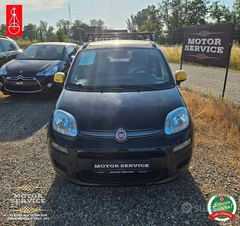 Usata Fiat Panda Lounge 69 CV (50 kW) 2016 Nero Utilitaria