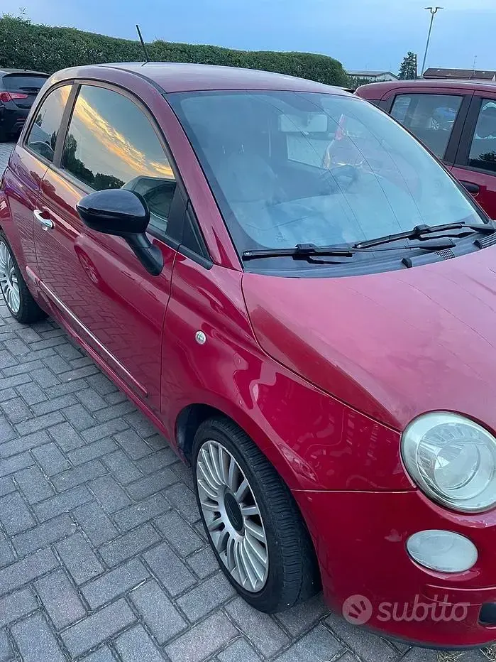 Usata Fiat 500 Sport 69 CV (50 kW) 2009 Rosso Cabrio