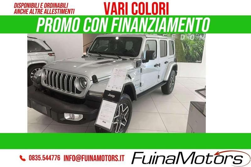 Nuova Jeep Wrangler Unlimited Sahara 272 CV (200 kW) 2025 Argento SUV