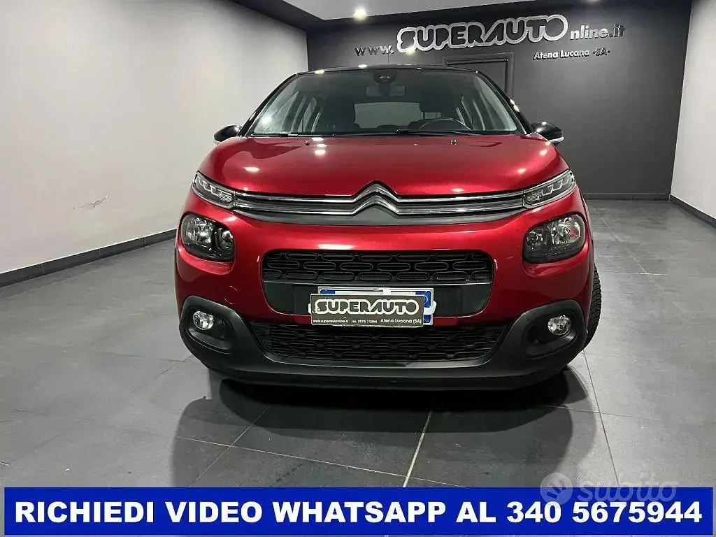 Usata Citroën C3 Shine 75 CV (55 kW) 2018 Rosso Utilitaria