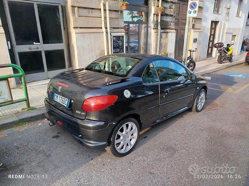 Usata Peugeot 206 2004 Nero Cabrio