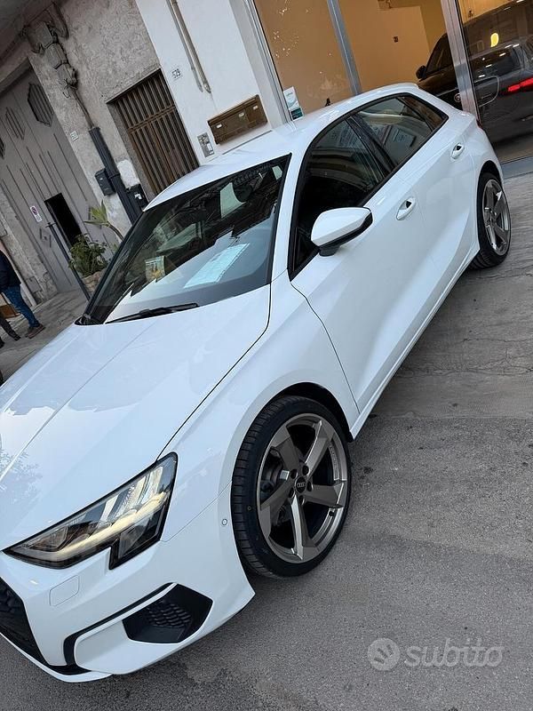 Usata Audi A3 Advanced 150 CV (110 kW) 2021 Bianco Berlina