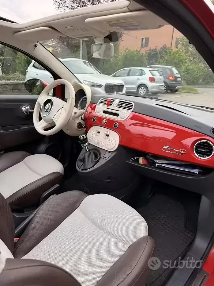 Usata Fiat 500C Lounge 69 CV (50 kW) 2012 Rosso Cabrio