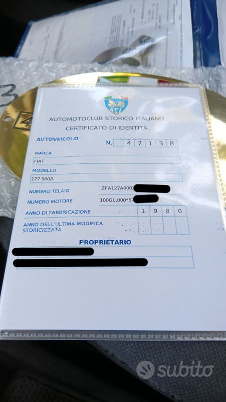 Usata Fiat 127 45 CV (33 kW) 1980 Blu Utilitaria