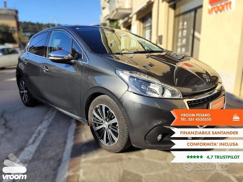 Usata Peugeot 208 Allure 74 CV (54 kW) 2016 Grigio Utilitaria