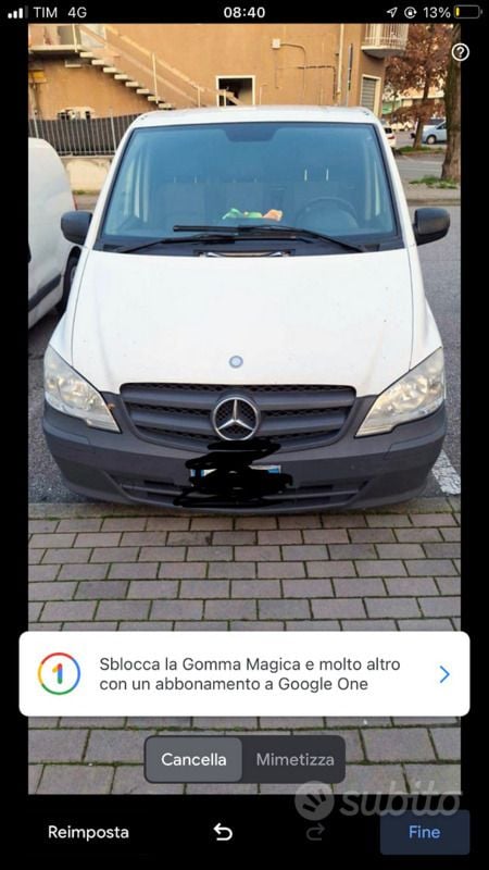 Usata Mercedes Vito 95 CV (69 kW) 2012 Bianco Furgone