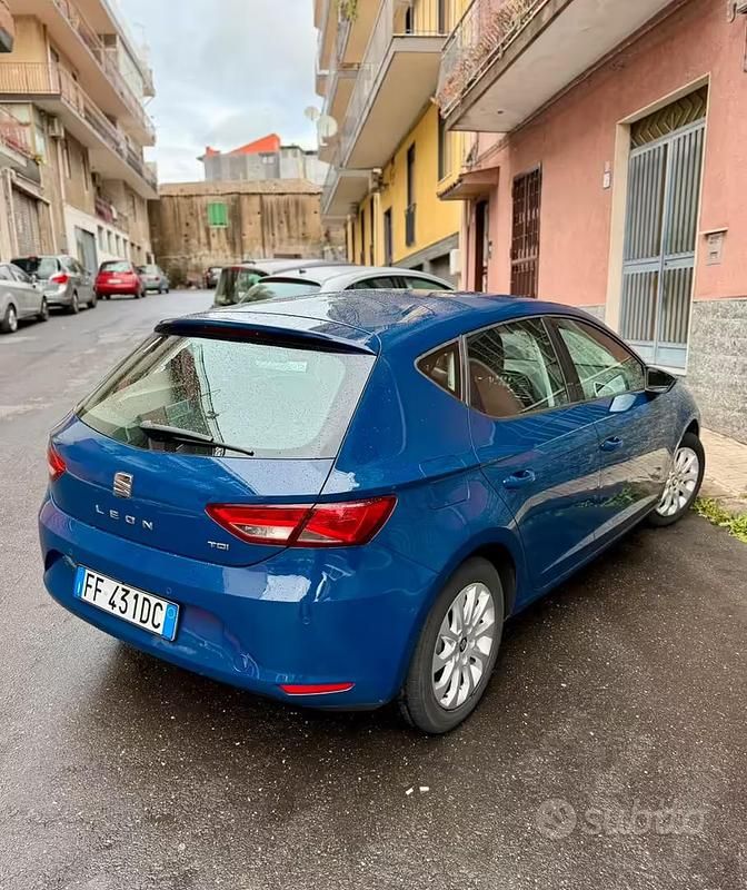 Usata Seat Leon 110 CV (80 kW) 2016 Blu Berlina