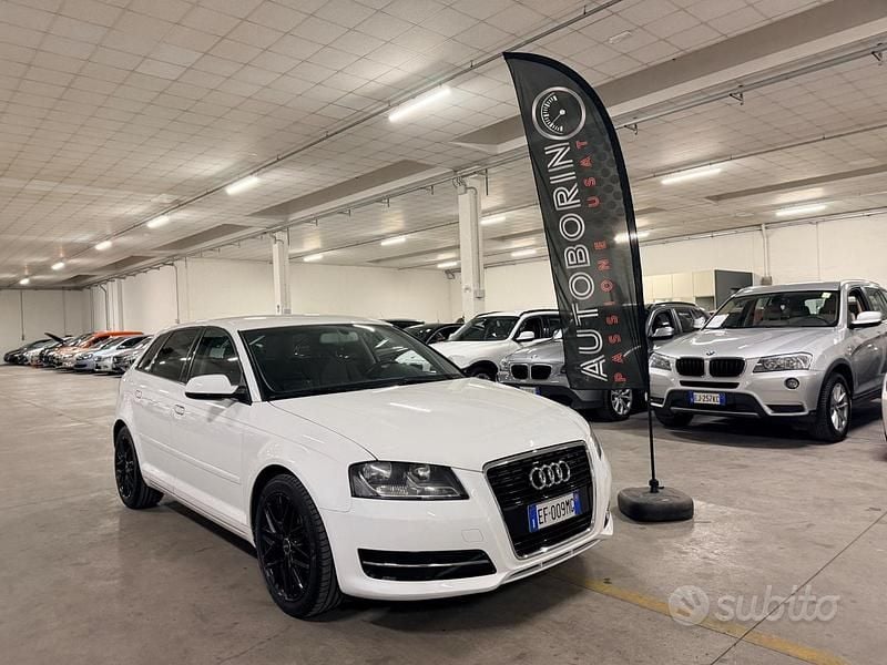 Usata Audi A3 Attraction 160 CV (117 kW) 2010 Bianco Utilitaria