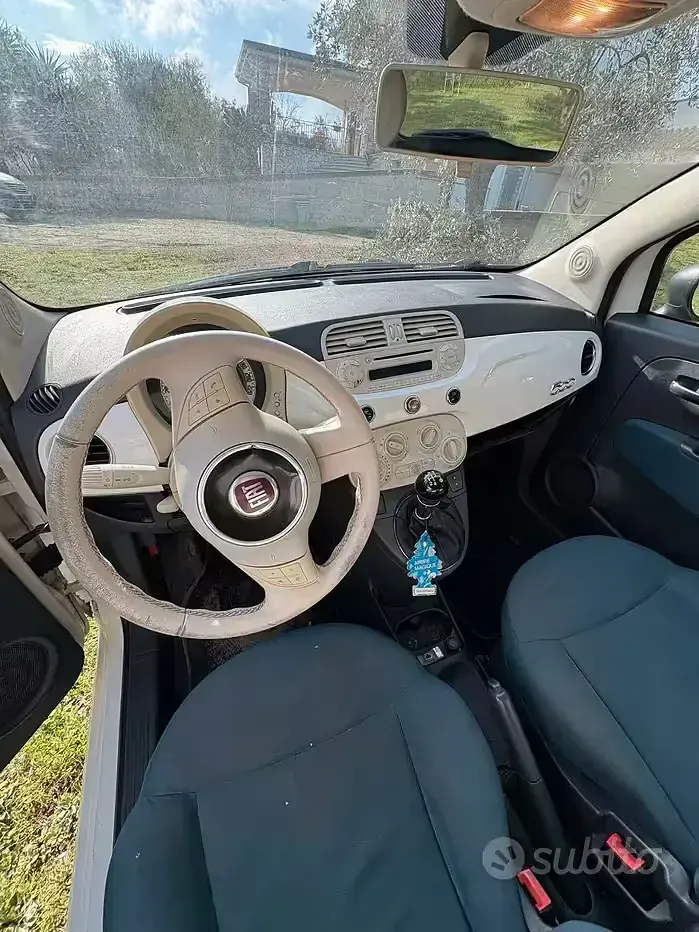 Usata Fiat 500 69 CV (50 kW) 2009 Bianco Cabrio