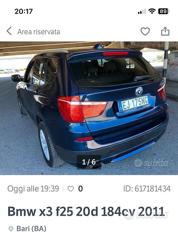 Blu Usata 2011 BMW X3 SUV | 9700 € (Buon prezzo) - Immagine 1/4