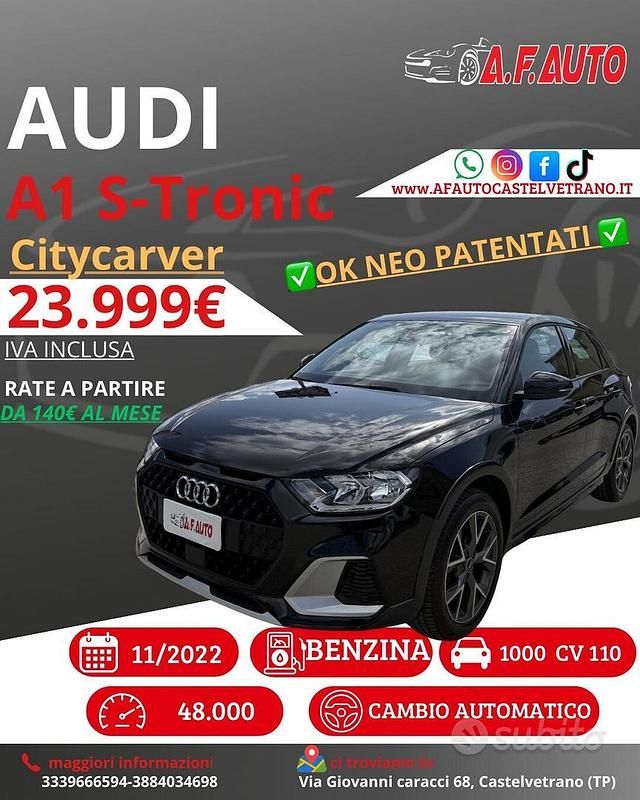 Usata Audi A1 110 CV (80 kW) 2022 Nero SUV