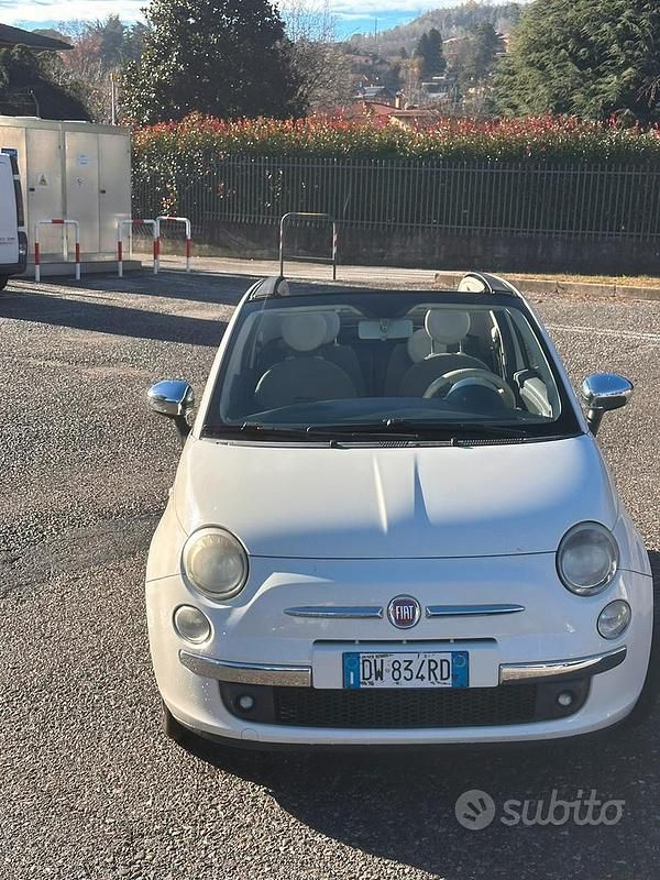 Usata Fiat 500C Lounge 69 CV (50 kW) 2009 Bianco Cabrio