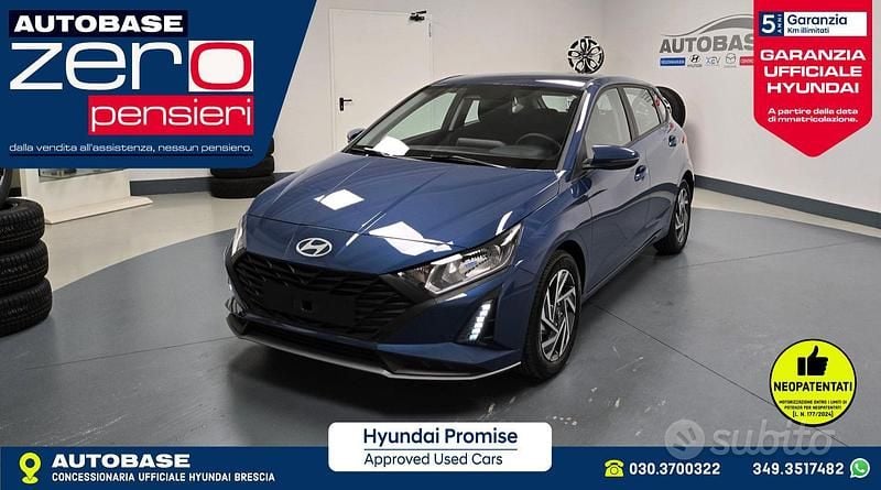 Blu Nuova 2025 Hyundai i20 Due volumi | 16.900 € (Buon prezzo) - Immagine 1/3