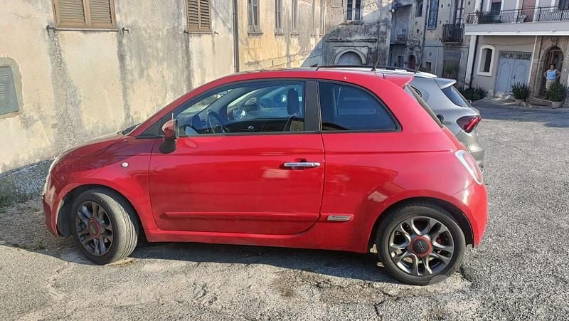 Usata Fiat 500 100 CV (73 kW) 2009 Rosso Cabrio