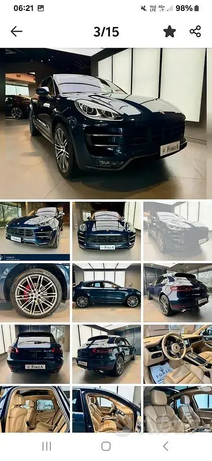 Usata Porsche Macan Turbo 400 CV (294 kW) 2015 Blu SUV