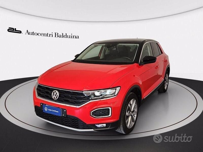 Rosso tetto nero Usata 2018 VW T-Roc Style SUV | 16.800 € (Buon prezzo) - Immagine 1/4