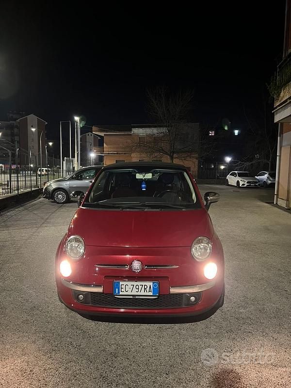 Usata Fiat 500 75 CV (55 kW) 2011 Rosso Cabrio