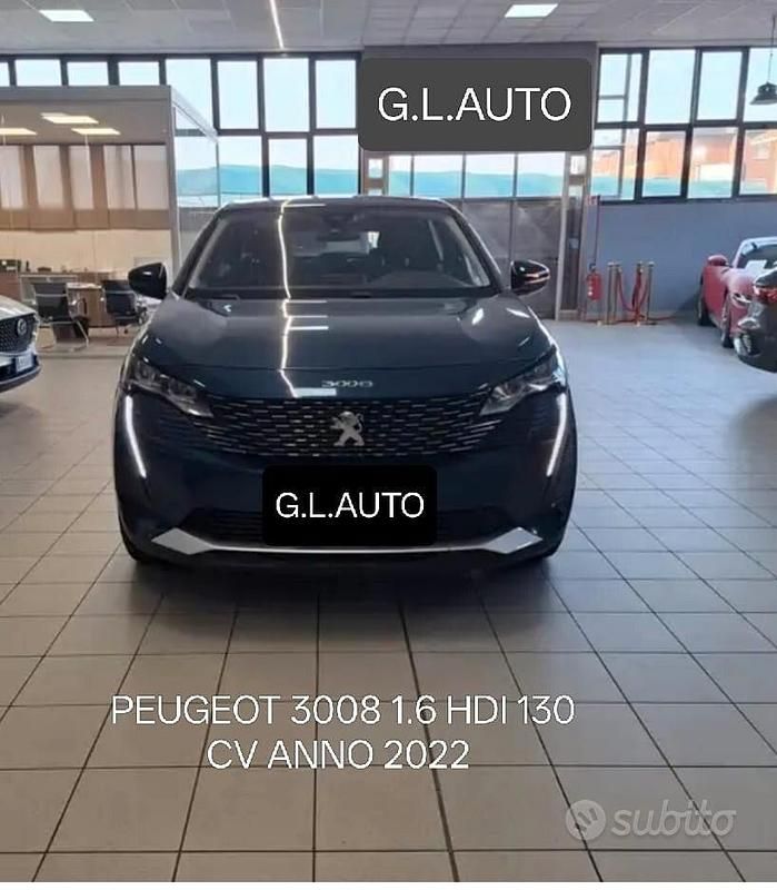 Usata Peugeot 3008 Allure 130 CV (95 kW) 2022 Blu SUV