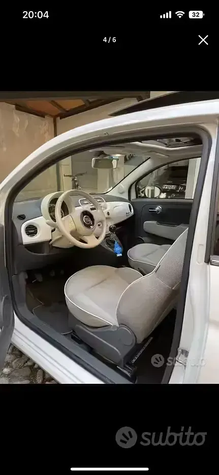 Usata Fiat 500 Pop 69 CV (50 kW) 2009 Bianco Cabrio
