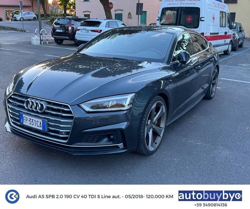 Usata Audi A5 Sportback S-Line 190 CV (139 kW) 2018 Gray Utilitaria