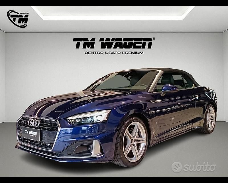 Usata Audi A5 Cabriolet Advanced 245 CV (180 kW) 2021 Blu Cabrio