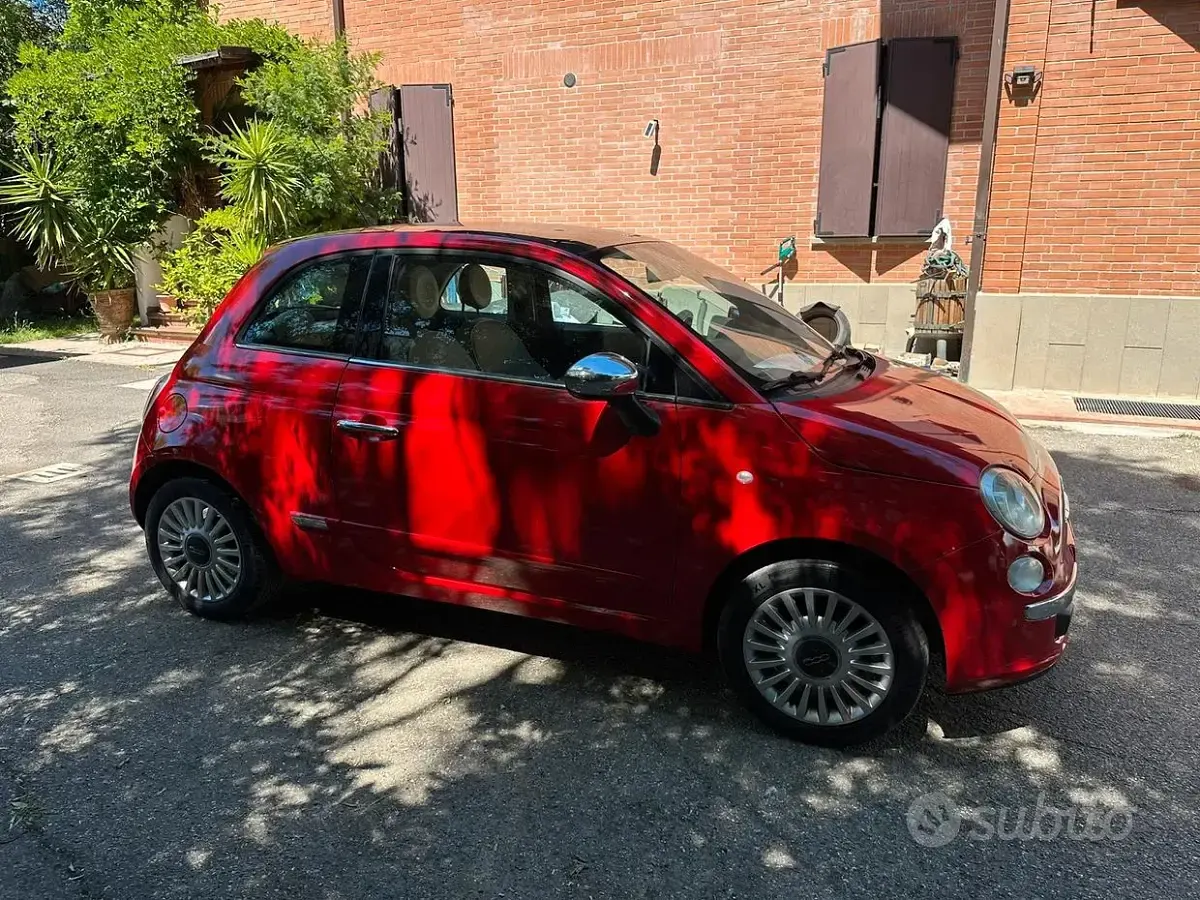 Usata Fiat 500 Pop 69 CV (50 kW) 2009 Rosso Cabrio