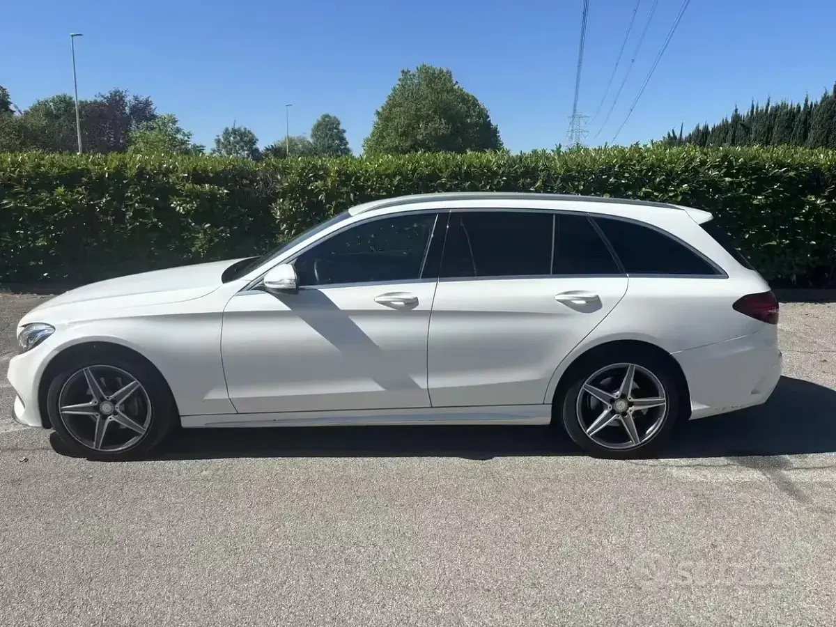 Usata Mercedes C200 136 CV (100 kW) 2015 Bianco Station wagon