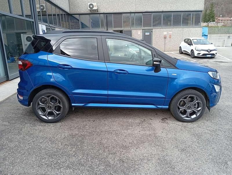 Usata Ford Ecosport ST-Line 125 CV (91 kW) 2018 Blu con tetto nero SUV