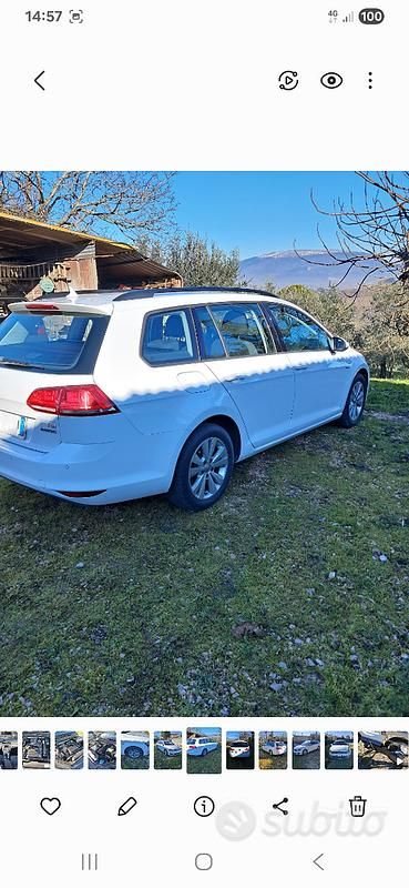 Usata VW Golf VII 110 CV (80 kW) 2017 Bianco Station wagon