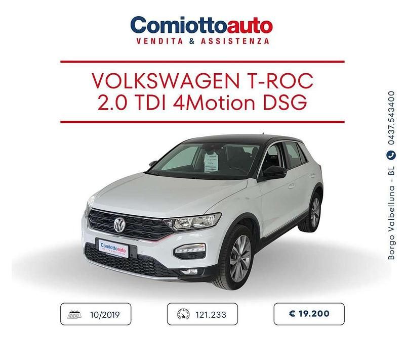 Usata VW T-Roc Style 150 CV (110 kW) 2019 Bianco SUV