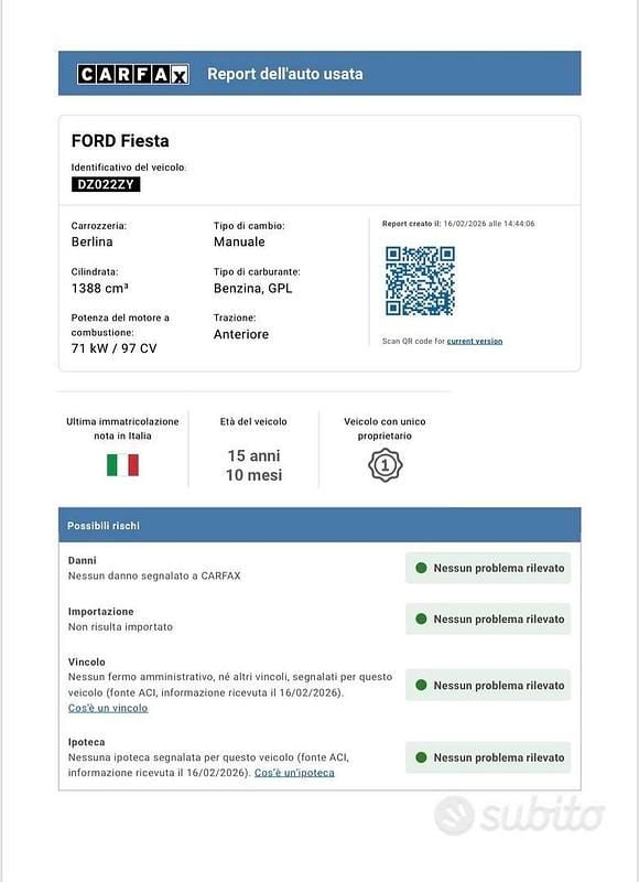 Usata Ford Fiesta Titanium 95 CV (69 kW) 2010 Other Utilitaria