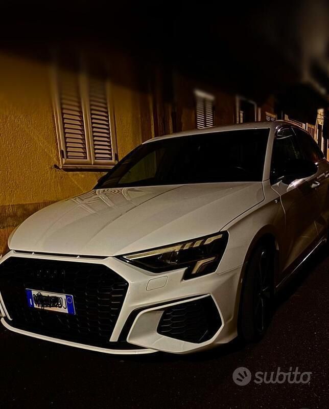 Usata Audi A3 S-Line 150 CV (110 kW) 2021 Bianco Berlina
