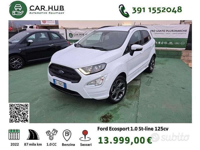 Bianco Usata 2022 Ford Ecosport ST SUV | 13.999 € (Buon prezzo) - Immagine 1/4