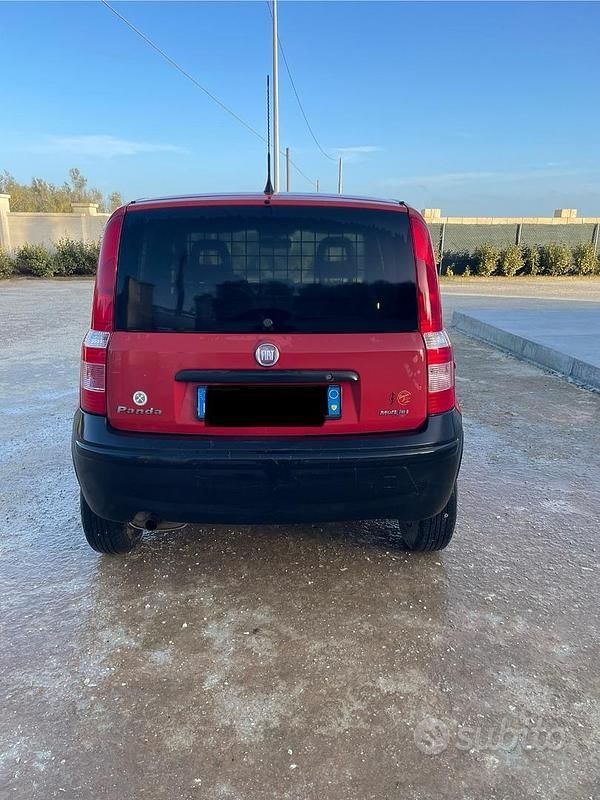 Usata Fiat Panda 75 CV (55 kW) 2008 Rosso Furgone
