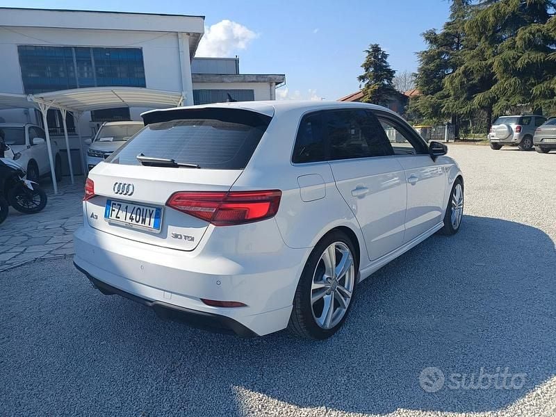 Usata Audi A3 S-Line 115 CV (84 kW) 2019 Bianco Berlina
