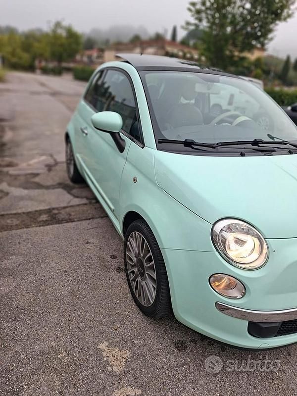 Usata Fiat 500 Lounge 70 CV (51 kW) 2015 Verde Utilitaria
