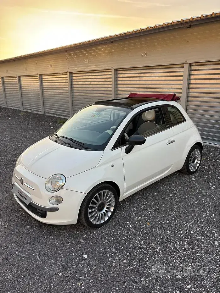 Usata Fiat 500 95 CV (69 kW) 2011 Bianco Cabrio