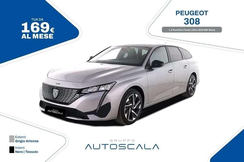 Usata Peugeot 308 Allure 131 CV (96 kW) 2024 Grigio artense met. Station wagon