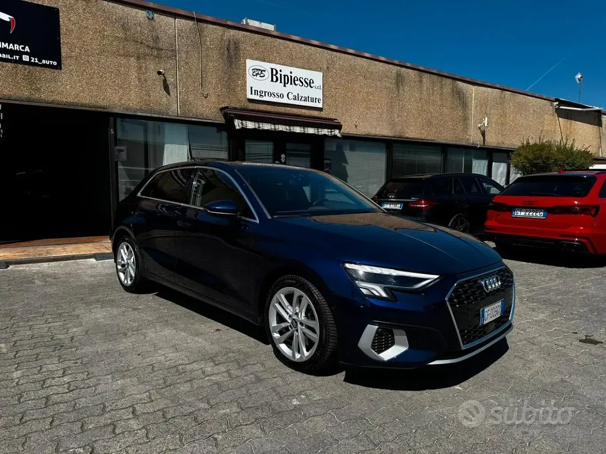 Usata Audi A3 Advanced 150 CV (110 kW) 2021 Bluazzurro Berlina