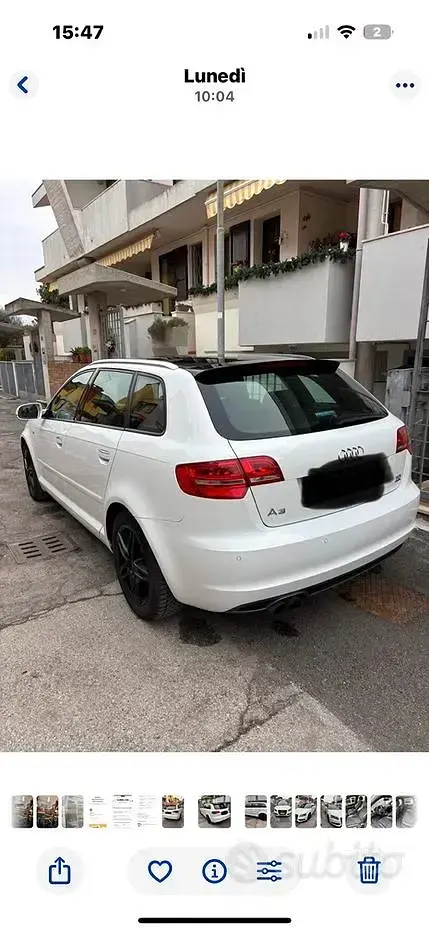 Usata Audi A3 Sportback S-Line 2011 Bianco Utilitaria