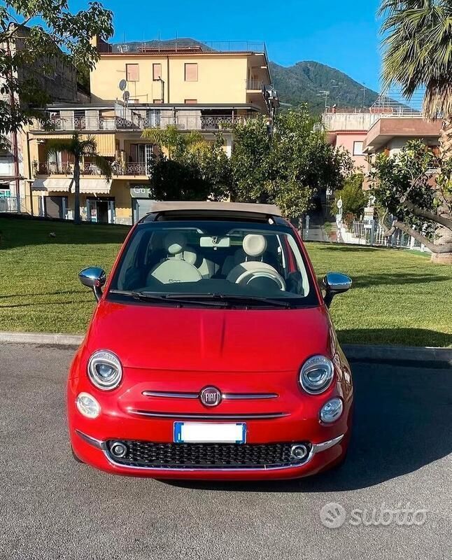 Usata Fiat 500C Lounge 69 CV (50 kW) 2017 Rosso Cabrio