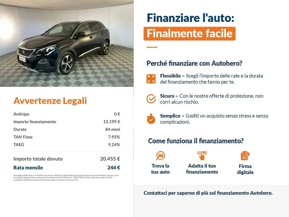 Begagnad Peugeot 3008 GT-line 131 HK (96 kW) 2018 Svart SUV